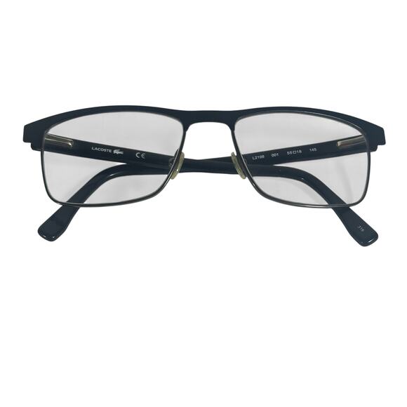 Lacoste L2198 Eyeglasses Black Semi Rim Rectangular 55-18-145 unisex main image 12
